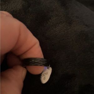 Stainless steel black wedding band